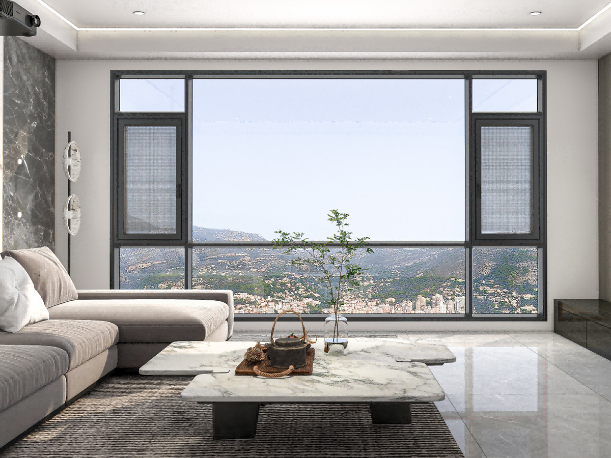 Light Luxury Living Room Casement Window